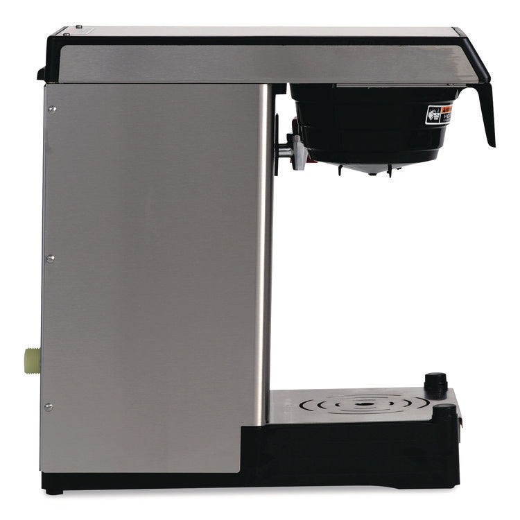 WAVE15-APS Low Profile Automatic Airpot Coffee Brewer, 12-Cup, Gray/Stainless Steel