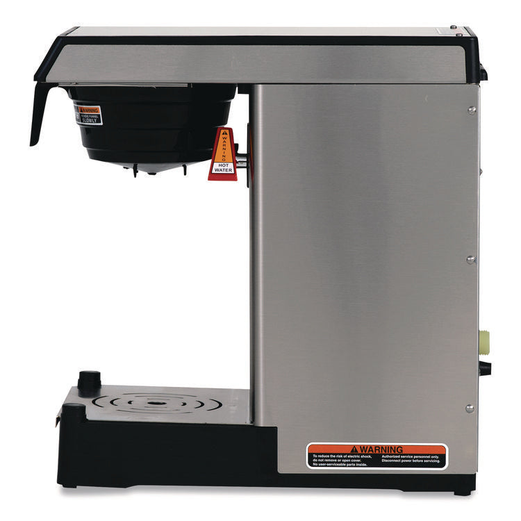 WAVE15-APS Low Profile Automatic Airpot Coffee Brewer, 12-Cup, Gray/Stainless Steel