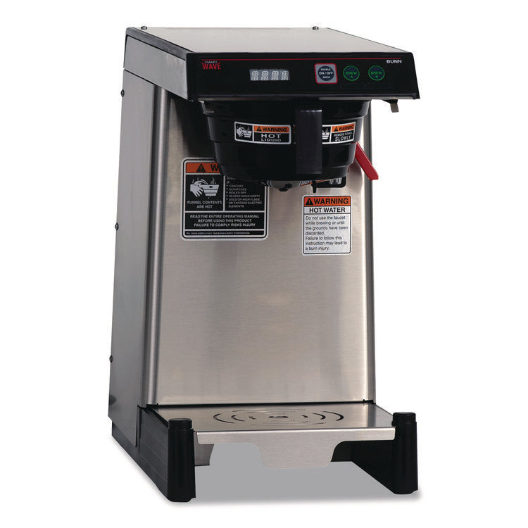 WAVE15-APS Low Profile Automatic Airpot Coffee Brewer, 12-Cup, Gray/Stainless Steel