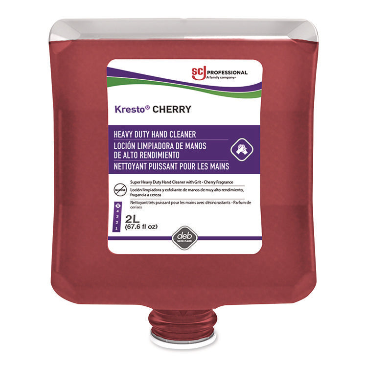 Kresto Cherry Heavy Duty Hand Cleaner Manual Cartridge Refill, Cherry Scent, 2 L, 4/Carton