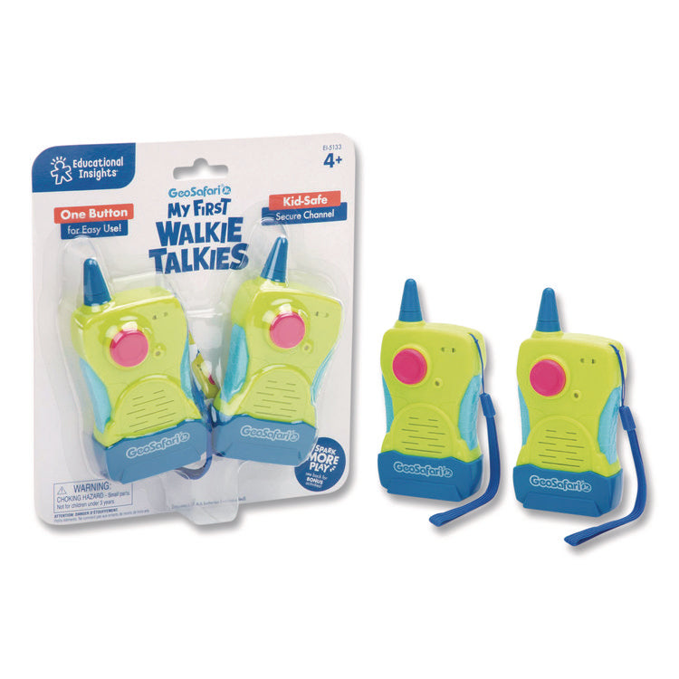 My First Walkie Talkies, Range: 300 ft, 8.9 x 7 x 1.2, Multicolor, 2 Walkie Talkies
