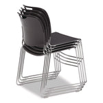 8500 Series Ultra-Compact Plastic Stack Chair, Supports Up to 500 lbs, 17" Seat Height, Gray Seat/Back, Chrome Base, 4/Pack