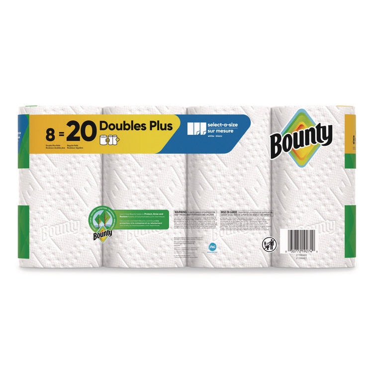 Select-a-Size Kitchen Roll Paper Towels, 2-Ply, 5.9 x 11, White, 103 Sheets/Double Plus Roll, 8 Rolls/Pack