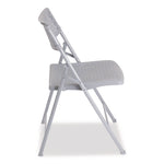 AirFlex Series Premium Polypropylene Folding Chair, Supports 1,000 lbs, 17.25" Seat Height, Platinum Seat/Back/Base, 4/Pack