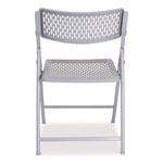 AirFlex Series Premium Polypropylene Folding Chair, Supports 1,000 lbs, 17.25" Seat Height, Platinum Seat/Back/Base, 4/Pack