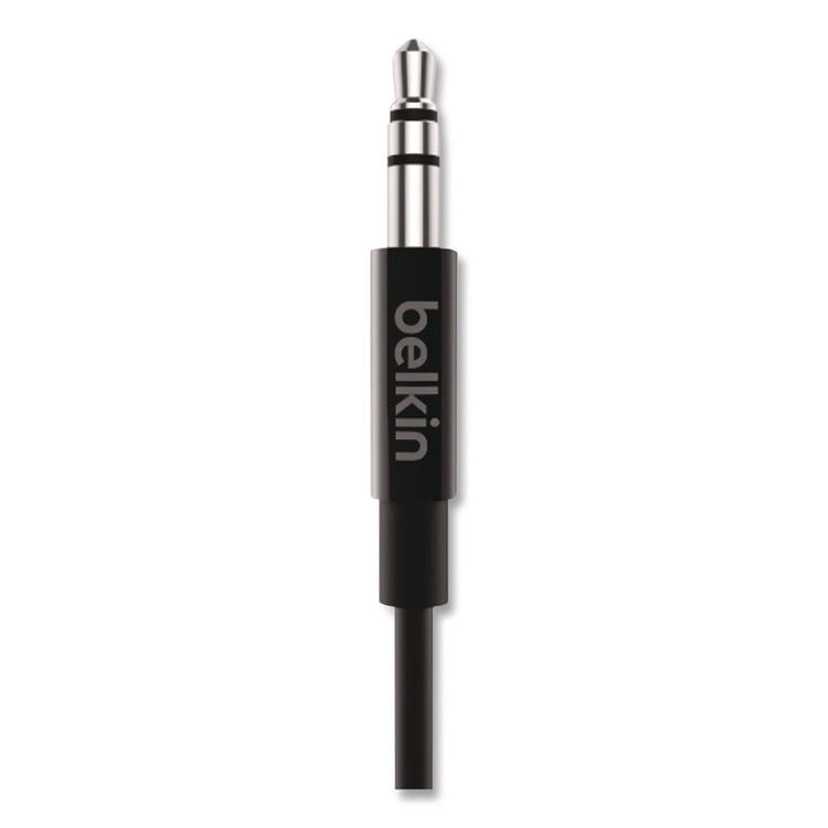 RockStar 3.5mm Audio Cable with USB-C Connector, 3 ft, Black