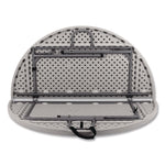 Comfort Max Fold-in-Half Table, Round, 60w x 60d x 29.25h, Speckled Gray Top, Gray Base/Legs
