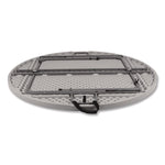 Comfort Max Fold-in-Half Table, Round, 60w x 60d x 29.25h, Speckled Gray Top, Gray Base/Legs