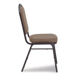 9300 Series Deluxe Upholstered Stack Chair, Fabric, Supports 500 lb, 19" Seat Ht, Natural Taupe Seat/Back, Black Base, 2/Pack