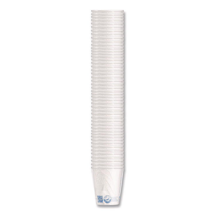Recycled Content PCF Paper Hot Cups, 10 oz, ProPlanet Seal, White/Blue, 480/Carton