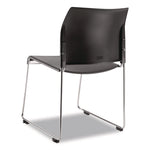 8800 Series Cafetorium Plastic Stack Chair, Supports Up to 500 lb, 18" Seat Height, Charcoal Seat/Back, Chrome Base, 4/Pack