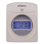 Ub2000 Electronic Calculating Time Clock Bundle, Lcd Display, Gray