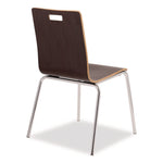 Bushwick Series Bentwood Chair, Supports Up to 500 lb, 18" Seat Height, Espresso Seat, Espresso Back, Chrome Base, 4/Pack