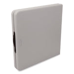 Plastic Fold-in-Half Adjustable Height Table, Rectangular, 24w x 48d x 22h to 35h, Speckled Gray Top, Gray Base/Legs