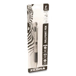 F-301 Ballpoint Pen, Retractable, Fine 0.7 mm, Black Ink, Stainless Steel/Black Barrel