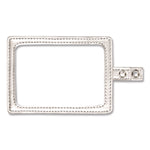 Myid Leather Id Badge Holder, Vertical/horizontal, 2.5 X 4, Silver