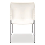 8800 Series Cafetorium Plastic Stack Chair, Supports Up to 500 lb, 18" Seat Height, White Seat/Back, Chrome Base, 4/Pack