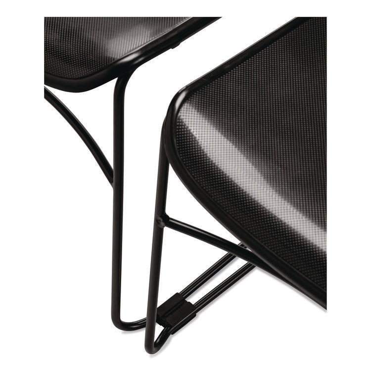 850 Series Multi-Purpose Ultra Compact Stack Chair, Supports Up to 300 lbs, 17" Seat Height, Black Seat/Back/Base, 4/Pack