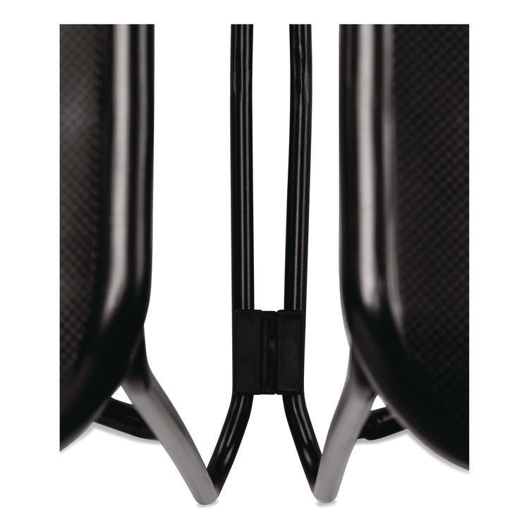 850 Series Multi-Purpose Ultra Compact Stack Chair, Supports Up to 300 lbs, 17" Seat Height, Black Seat/Back/Base, 4/Pack