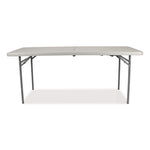 Comfort Max Fold-in-Half Table, Rectangular, 60w x 30d x 29.25h, Speckled Gray Top, Gray Base/Legs