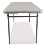 Comfort Max Fold-in-Half Table, Rectangular, 60w x 30d x 29.25h, Speckled Gray Top, Gray Base/Legs