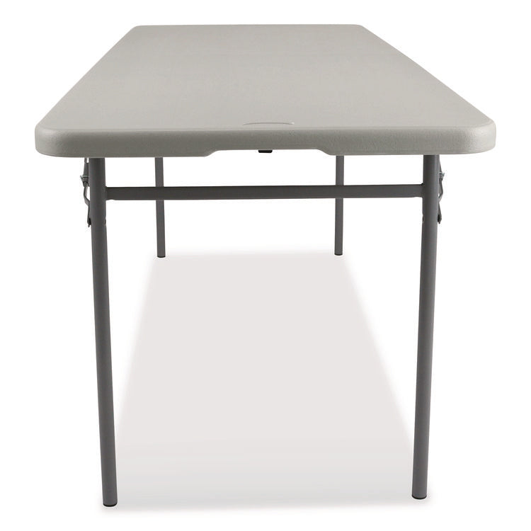 Comfort Max Fold-in-Half Table, Rectangular, 60w x 30d x 29.25h, Speckled Gray Top, Gray Base/Legs