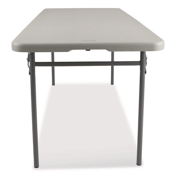 Comfort Max Fold-in-Half Table, Rectangular, 72w x 30d x 29.25h, Speckled Gray Top, Gray Base/Legs