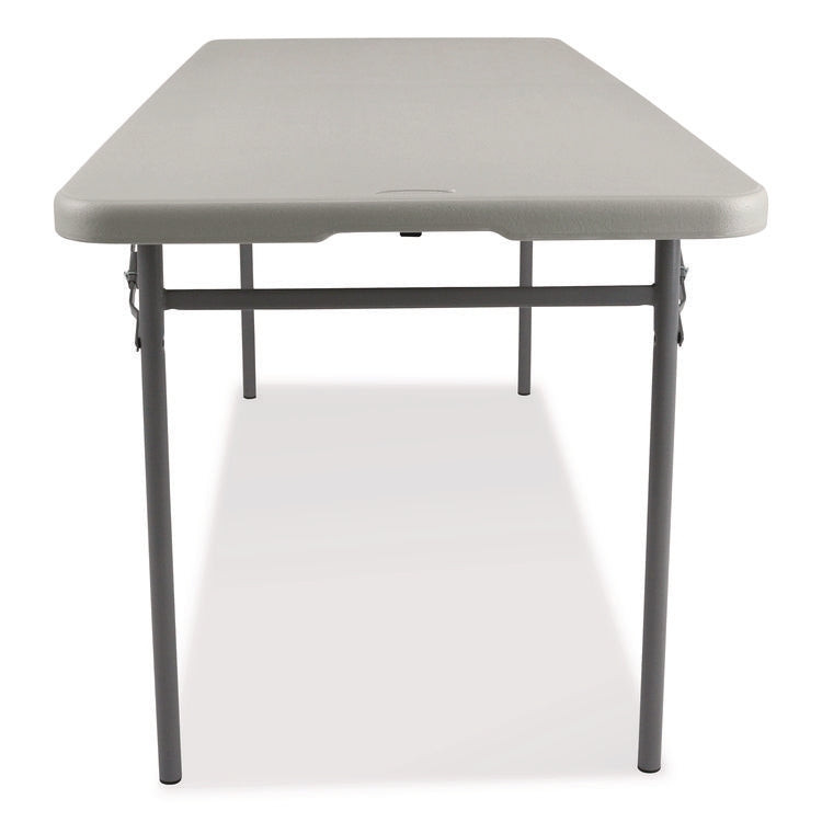 Comfort Max Fold-in-Half Table, Rectangular, 96w x 30d x 29.25h, Speckled Gray Top, Gray Base/Legs