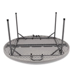 Comfort Max Fold-in-Half Table, Round, 48w x 48d x 29.25h, Speckled Gray Top, Gray Base/Legs