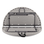 Comfort Max Fold-in-Half Table, Round, 48w x 48d x 29.25h, Speckled Gray Top, Gray Base/Legs