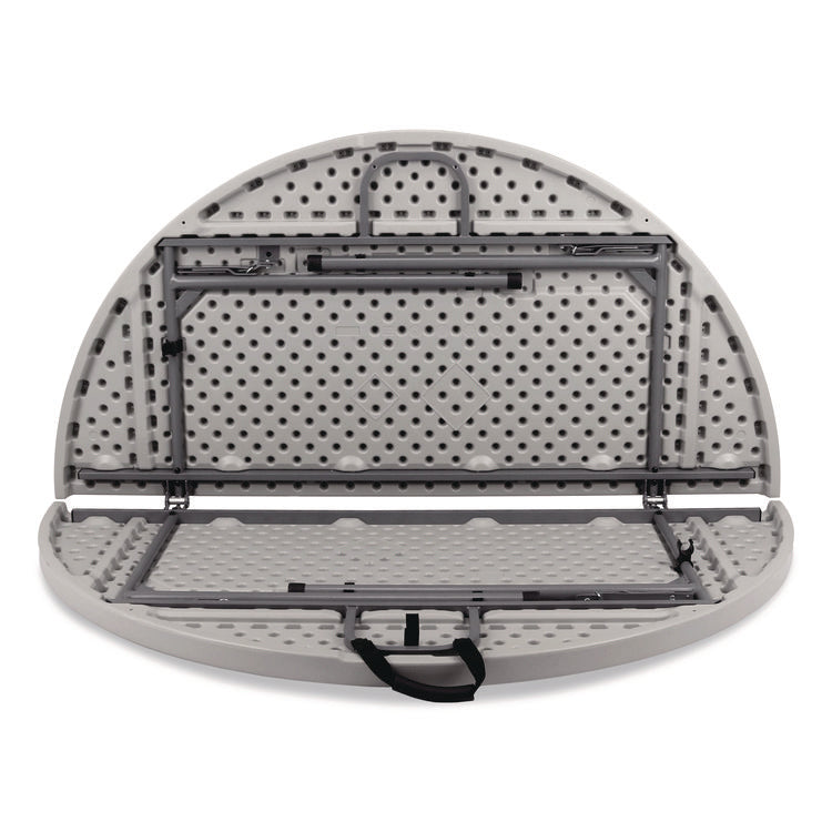 Comfort Max Fold-in-Half Table, Round, 48w x 48d x 29.25h, Speckled Gray Top, Gray Base/Legs