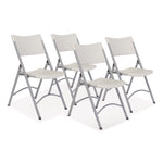 Heavy-Duty Folding Table and Folding Chair Set, Speckled Gray, Square, 36" x 36" x 29.5", Speckled Gray Top, Gray Legs
