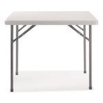 Heavy-Duty Folding Table and Folding Chair Set, Speckled Gray, Square, 36" x 36" x 29.5", Speckled Gray Top, Gray Legs