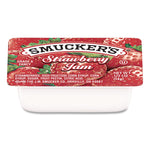Jelly/Jam Plastic Portion Control Cups, Strawberry, 0.5 oz Cup, 200/Carton