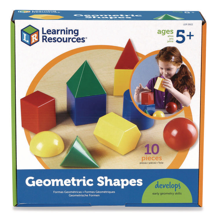 Large Geometric Shapes, Grades K to 5, 10 Pieces