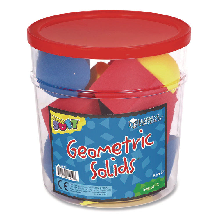 Hands-On Soft Geometric Solids, Grades K to 5, 12 Pieces