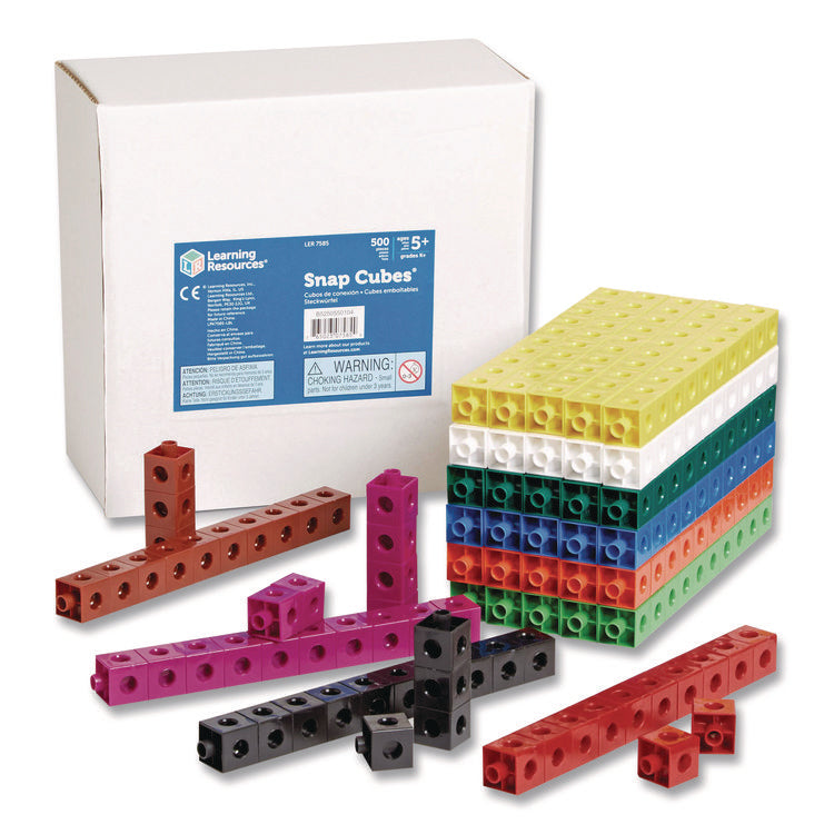 Snap Cubes, Grades K to 2, 500 Pieces