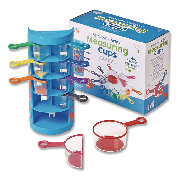 Rainbow Fraction Measuring Cups, Pre-K to K, 9 Pieces