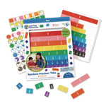 Rainbow Fraction Tiles with Tray, Grades 1 to 3, 54 Pieces