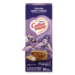 Liquid Coffee Creamer, Italian Sweet Cream, 0.38 oz Mini Cups, 50/Box