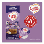 Liquid Coffee Creamer, Italian Sweet Cream, 0.38 oz Mini Cups, 50/Box, 4 Boxes/Carton