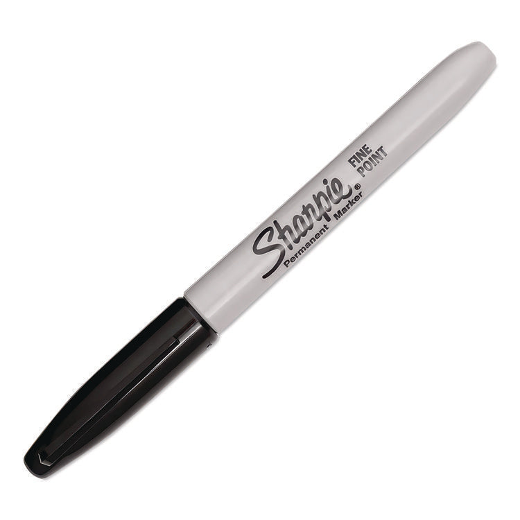 Fine Tip Permanent Marker, Fine Bullet Tip, Black, 24/pack