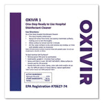 Oxivir 1 Rtu Disinfectant Cleaner, 32 Oz Spray Bottle, 12/carton