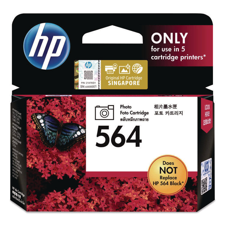 HP 564, (CB317WN) Photo Black Original Ink Cartridge, 24/Carton