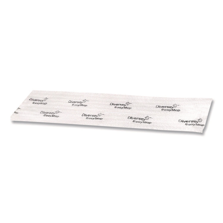 EasyMop Microfiber Dust Mop Pads, 16 x 5.3, White, 50/Pack