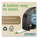 Letratag Plastic Label Tape Cassette, 0.5" X 13 Ft, Clear