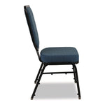 Flex-Back Banquet Chair, Supports Up to 500 lbs, 18.6" Seat Height, Morticia Blue Lagoon Seat/Back, Black Base, 2/Pack