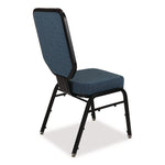 Flex-Back Banquet Chair, Supports Up to 500 lbs, 18.6" Seat Height, Morticia Blue Lagoon Seat/Back, Black Base, 2/Pack
