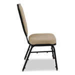 Flex-Back Banquet Chair, Supports Up to 500 lbs, 18.6" Seat Height, Morticia Taupe Seat/Back, Black Base, 2/Pack