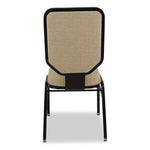 Flex-Back Banquet Chair, Supports Up to 500 lbs, 18.6" Seat Height, Morticia Taupe Seat/Back, Black Base, 2/Pack